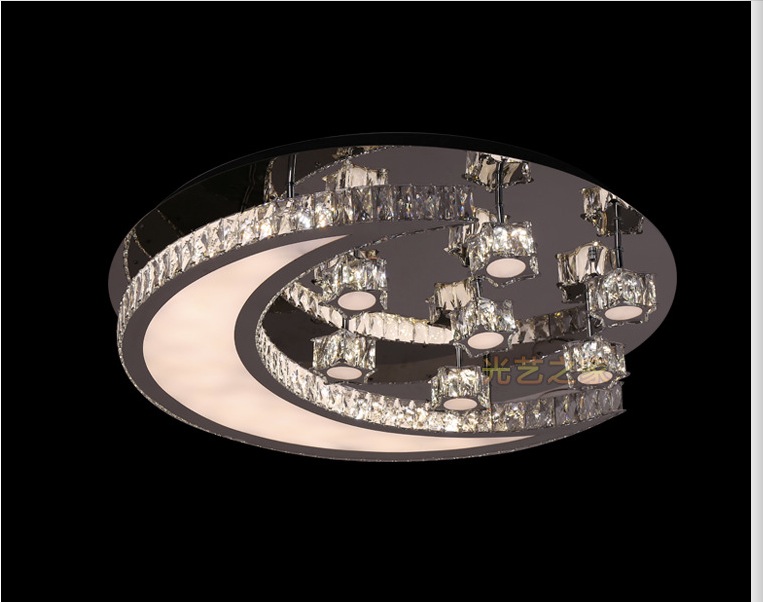 new design modern clear crystal led ceiling light home living room bedroom led ceiling lamps fashion