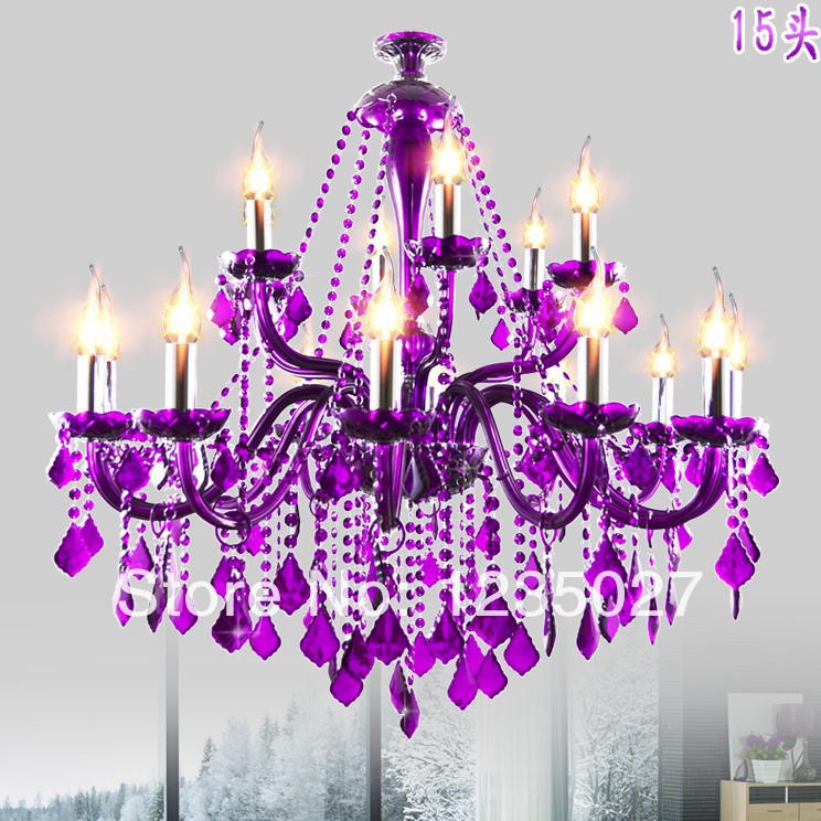 new design purple glass pendant new modern brief fashion blown glass lamps sy3025/10l d860mm h640mm