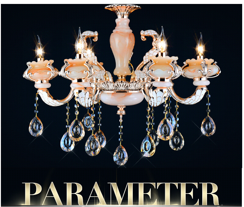 new fashion chandelier modern crystal chandelier jade clear glass lighting e14 led chandelier ac 100 guaranteed