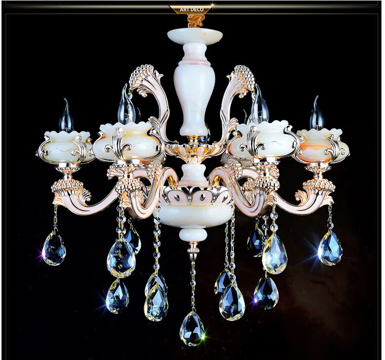 new fashion chandelier with crystal pendant for living room e14 candle light led chandelier ac guaranteed