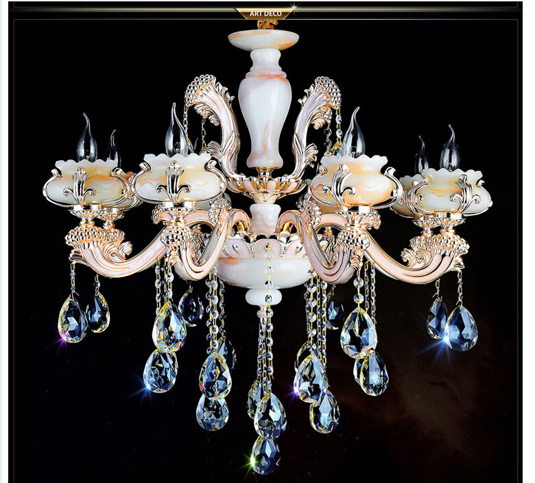 new fashion chandelier with crystal pendant for living room e14 candle light led chandelier ac guaranteed