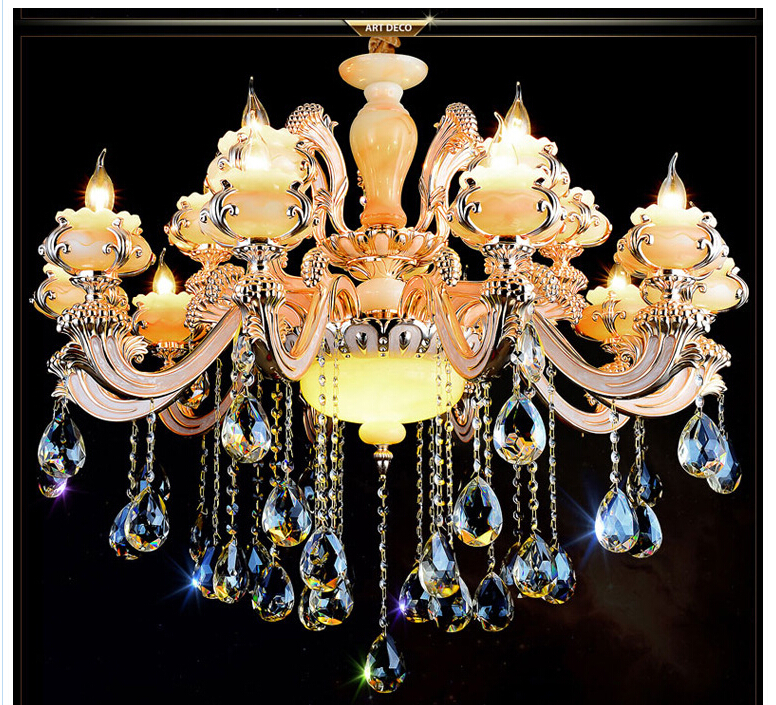 new fashion chandelier with crystal pendant for living room e14 candle light led chandelier ac guaranteed