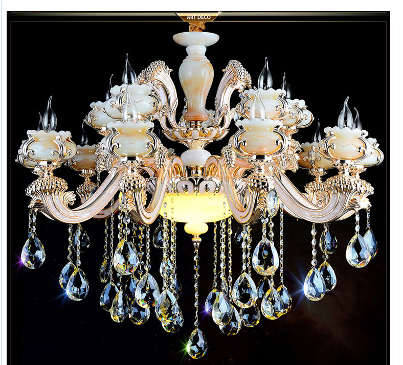 new fashion chandelier with crystal pendant for living room e14 candle light led chandelier ac guaranteed