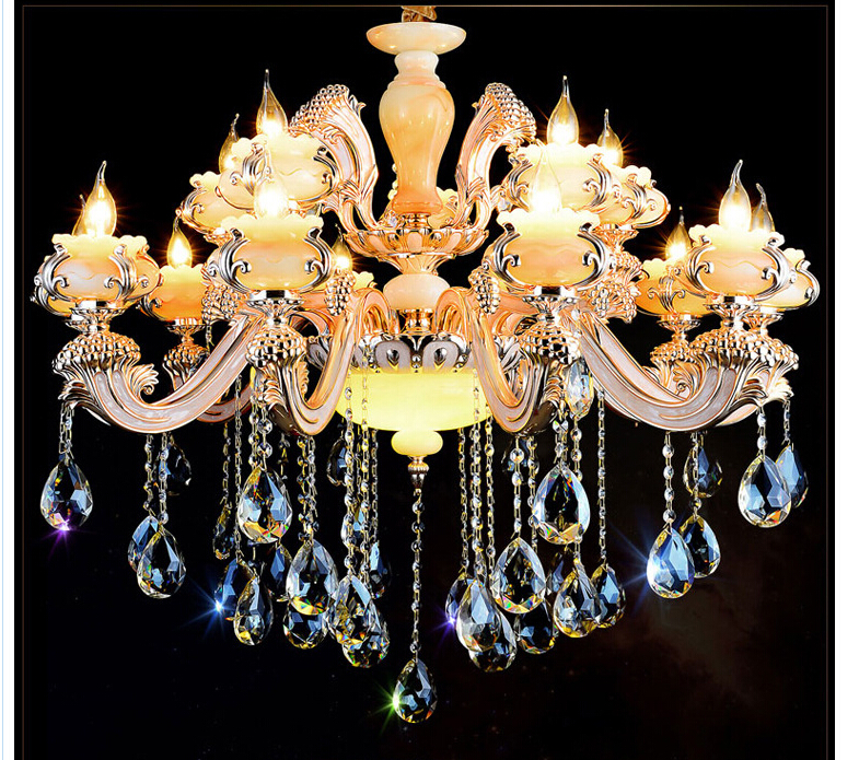 new fashion chandelier with crystal pendant for living room e14 candle light led chandelier ac guaranteed