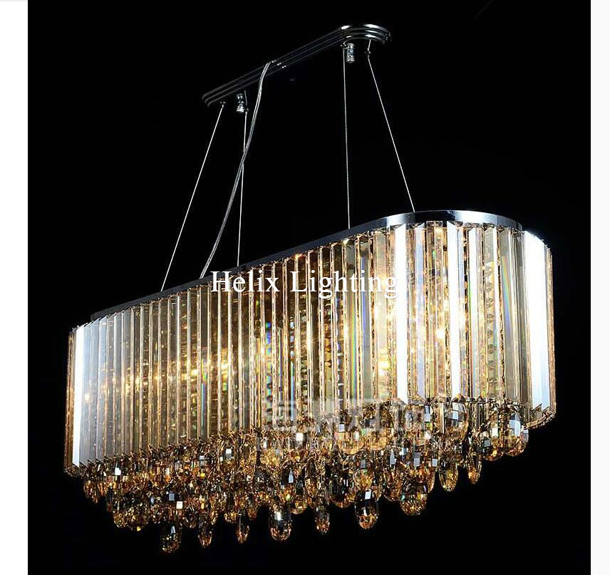 new luxury crystal pendant k9 champagne crystal chandelier light el hall living room dining room ac 110-240v