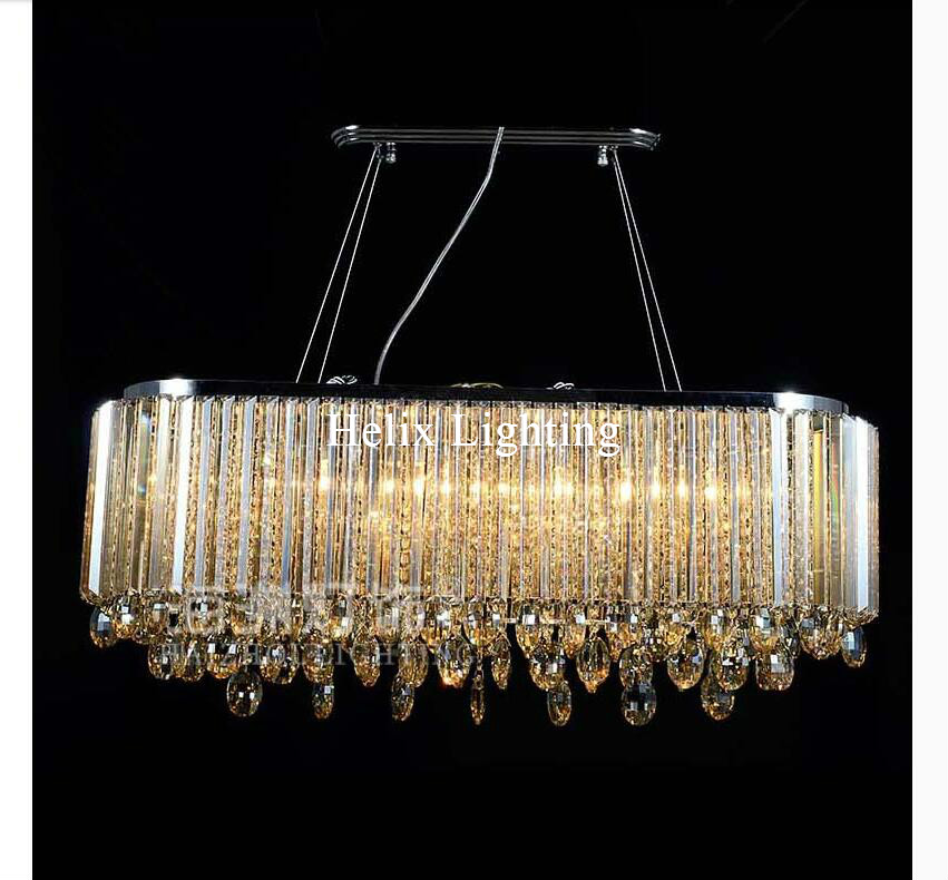 new luxury crystal pendant k9 champagne crystal chandelier light el hall living room dining room ac 110-240v