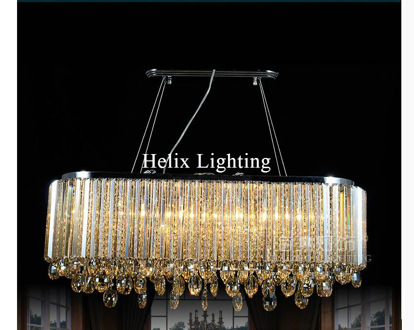 new luxury crystal pendant k9 champagne crystal chandelier light el hall living room dining room ac 110-240v