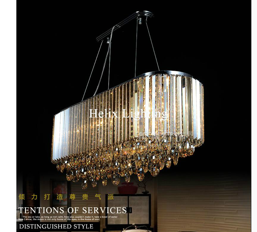 new luxury crystal pendant k9 champagne crystal chandelier light el hall living room dining room ac 110-240v