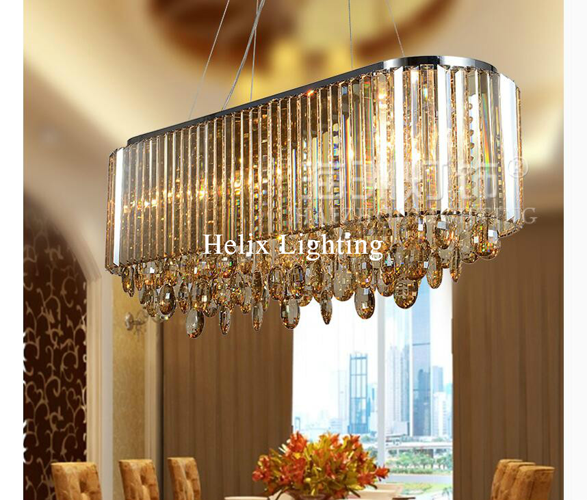 new luxury crystal pendant k9 champagne crystal chandelier light el hall living room dining room ac 110-240v