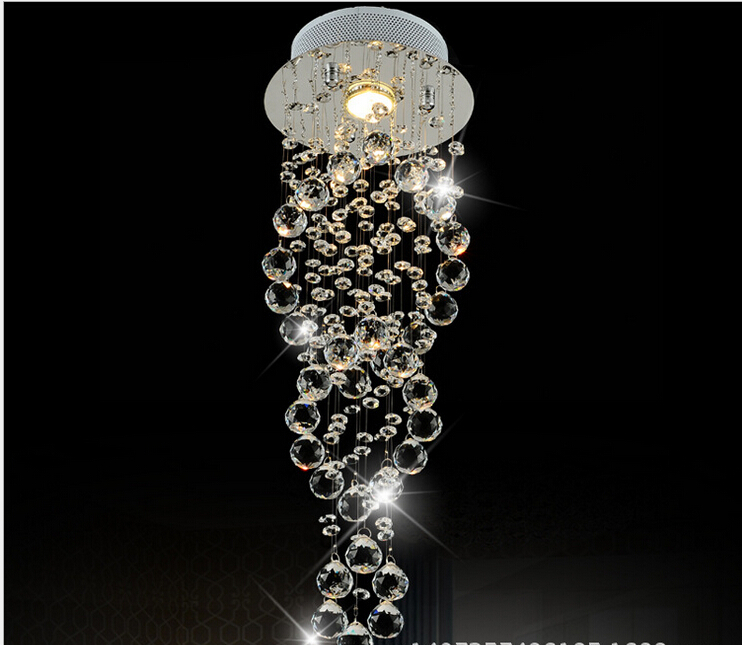 new modern luxury k9 spiral crystal lamp crystal pendant light, ac guaranteed d200/d300/d400mm for selection