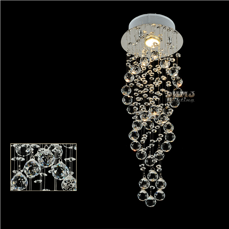 new modern luxury k9 spiral crystal lamp crystal pendant light, ac guaranteed d200/d300/d400mm for selection