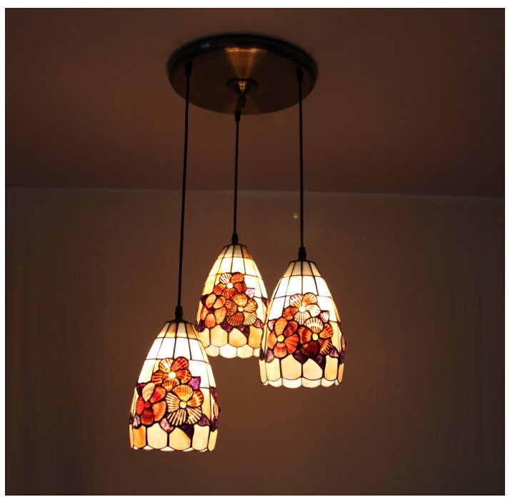 new vintage novelty creative tiffany pendant light lamp glass lampshade pendant lighting lamp for home living room