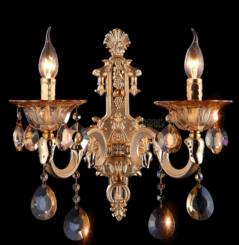 newly 2 lamps crystal wall lamp 2 lights crystal wall lamp crystal wall sconces light wall lustres lighting ac