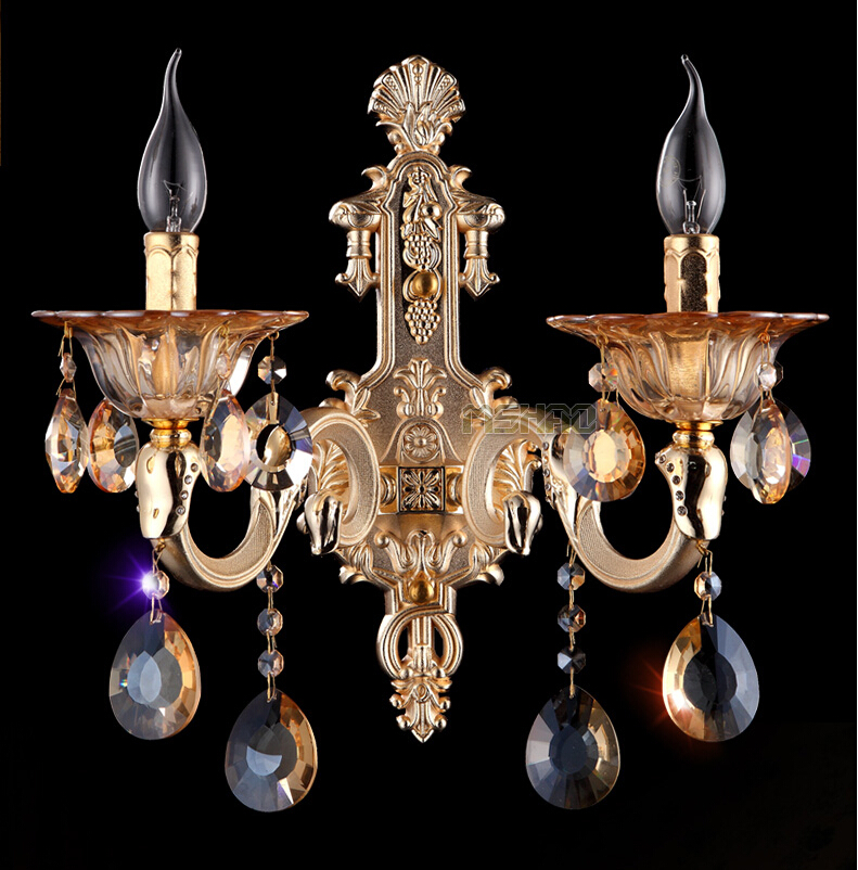 newly 2 lamps crystal wall lamp 2 lights crystal wall lamp crystal wall sconces light wall lustres lighting ac