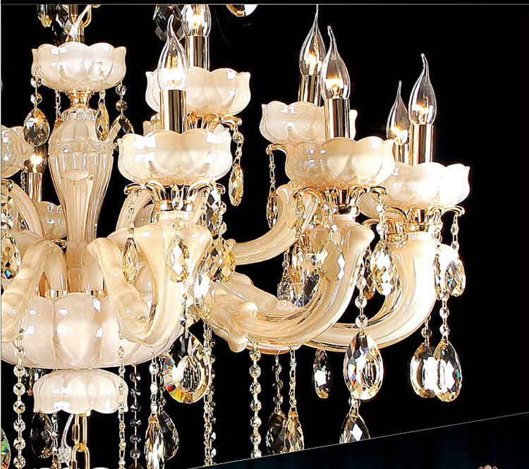 newly 32l d1050mm crystal lamps modern crystal chandelier led ac big el crystal chandeliers luxury hall chandelier