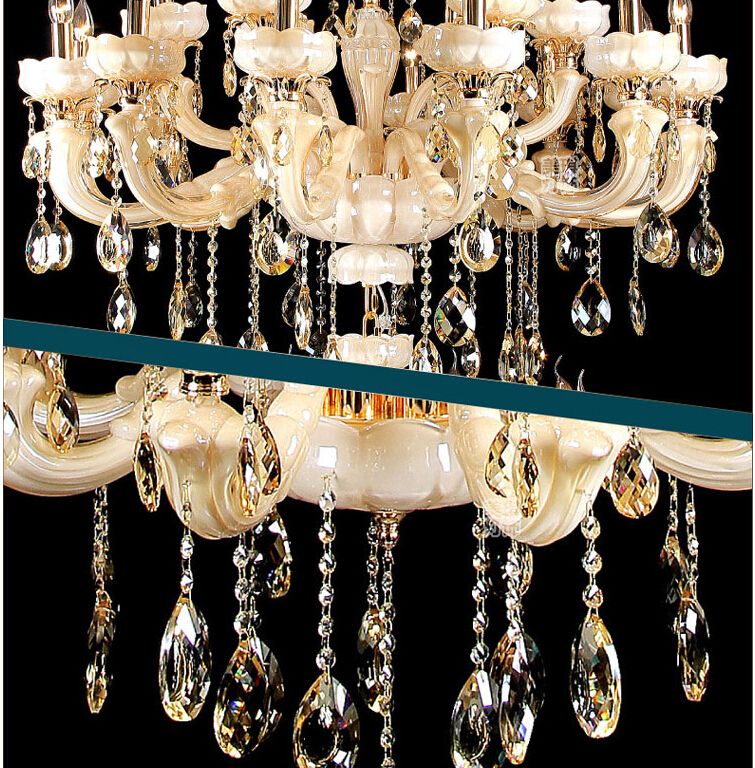 newly 32l d1050mm crystal lamps modern crystal chandelier led ac big el crystal chandeliers luxury hall chandelier