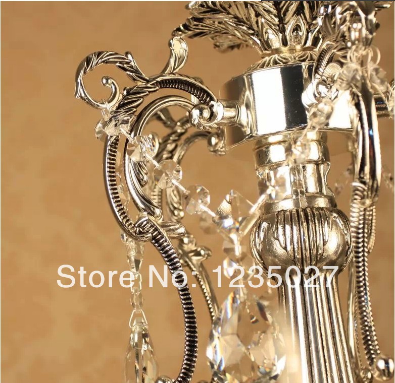 newly 6 lights gorgeous silver vintage crystal chandelier lamp fast sy4016/6l d630mm h680mm