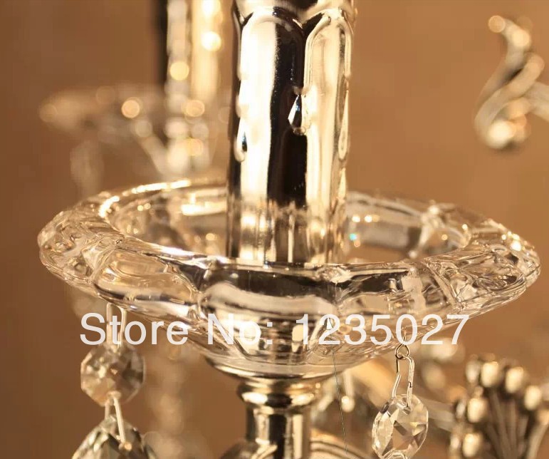 newly 6 lights gorgeous silver vintage crystal chandelier lamp fast sy4016/6l d630mm h680mm