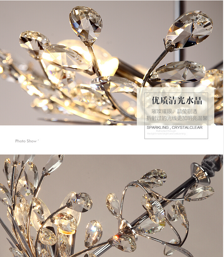 newly arrival selling ! modern crystal chandelier light fixture, chrome finish d500mm k9 crystals chandelier+ !