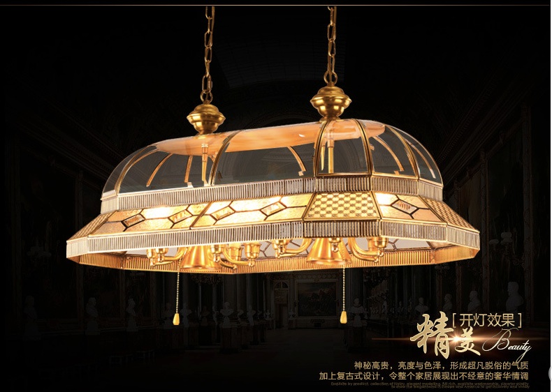 newly brass candle chandelier ac90-260v 10 arms lamps glass lampshade copper material chandelier big size living room chandelier