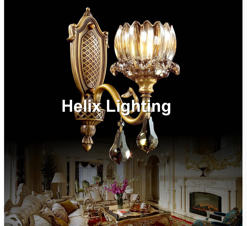 newly brass crystal wall light brass color wall sconces lamp bronze wall brackets light for bedroom living room