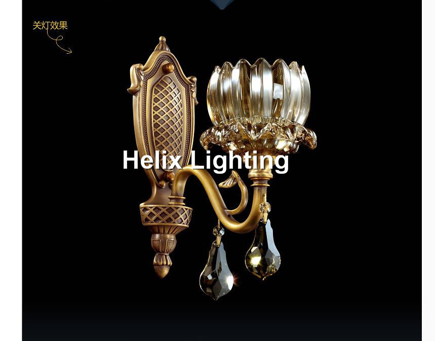 newly brass crystal wall light brass color wall sconces lamp bronze wall brackets light for bedroom living room