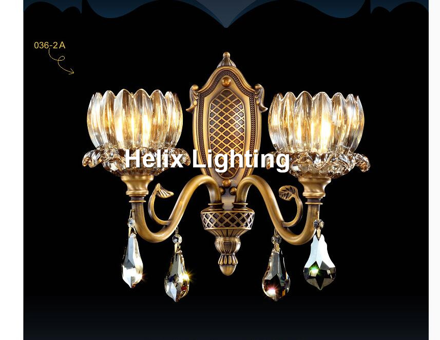 newly brass crystal wall light brass color wall sconces lamp bronze wall brackets light for bedroom living room