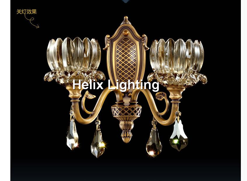 newly brass crystal wall light brass color wall sconces lamp bronze wall brackets light for bedroom living room