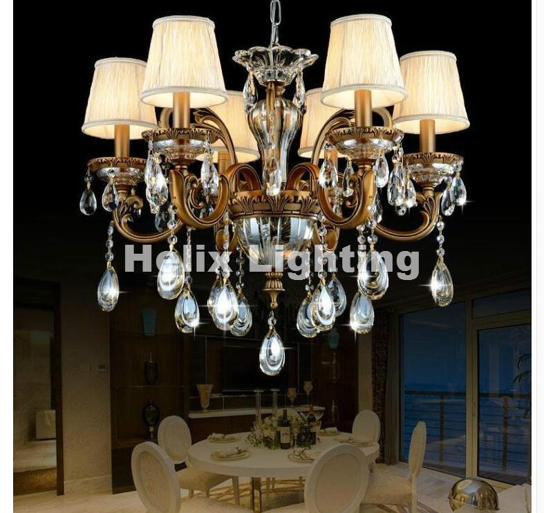 newly bronze crystal chandelier light fixture antique brass luxurious crystal lustre lamp led brass finished color chandelier