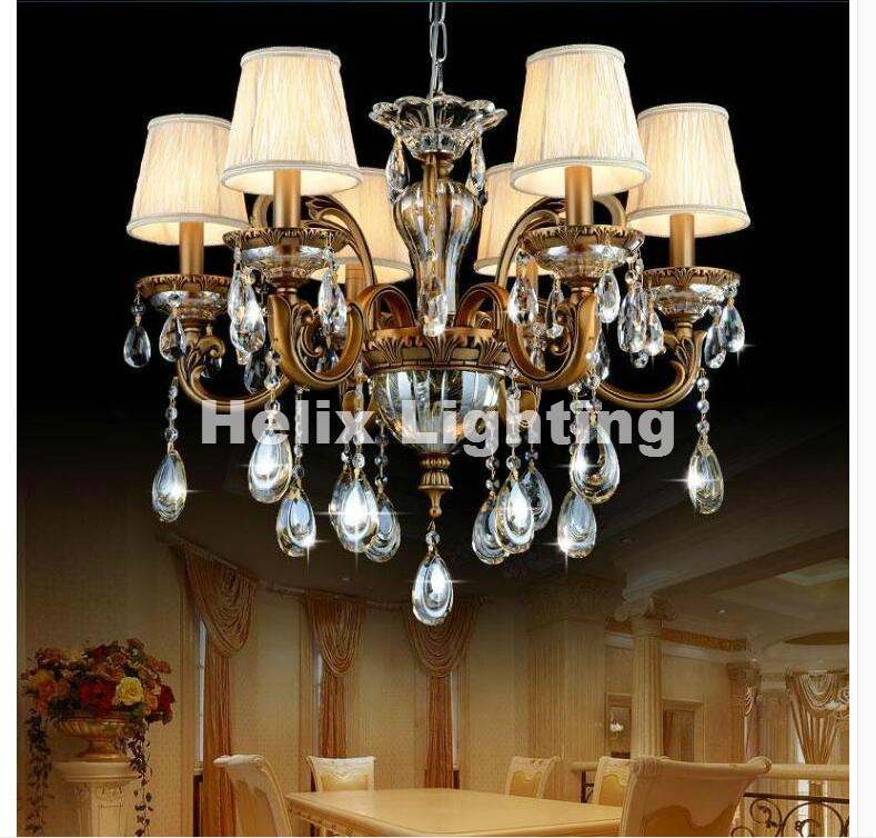 newly bronze crystal chandelier light fixture antique brass luxurious crystal lustre lamp led brass finished color chandelier