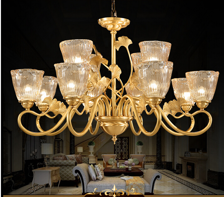 newly bronze finished antique crystal chandelier lingting luxurious brass crystal lamp lustre suspension light