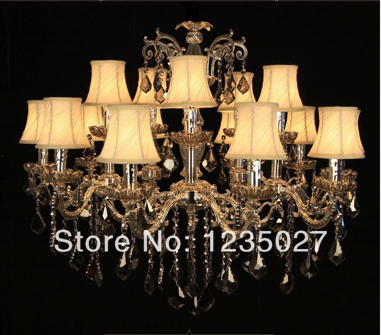 newly classic metal crystal chandelier golden color silver crystal chandelier pendant lamp sy4008/10+5l d950mm h900mm