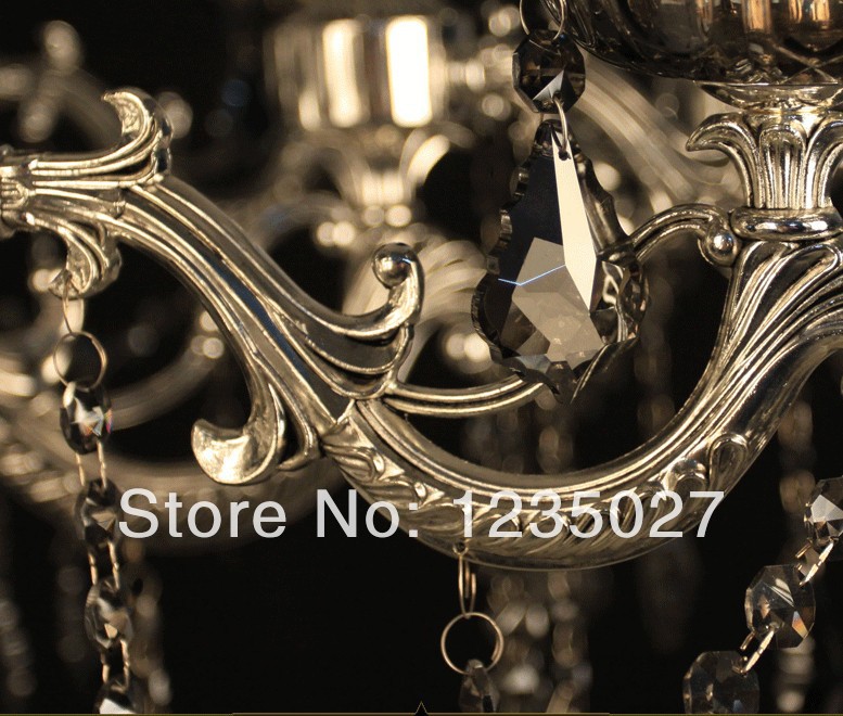 newly classic metal crystal chandelier golden color silver crystal chandelier pendant lamp sy4008/10+5l d950mm h900mm