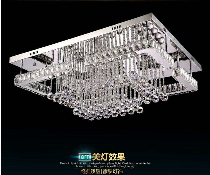 newly contemporary led ceiling light fixture led k9 crystal ceiling light lighting guaranteed + l900mm w700mm