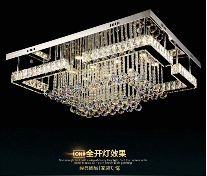 newly contemporary led ceiling light fixture led k9 crystal ceiling light lighting guaranteed + l900mm w700mm