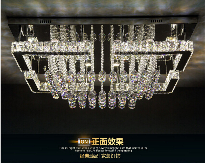 newly contemporary led ceiling light fixture led k9 crystal ceiling light lighting guaranteed + l900mm w700mm