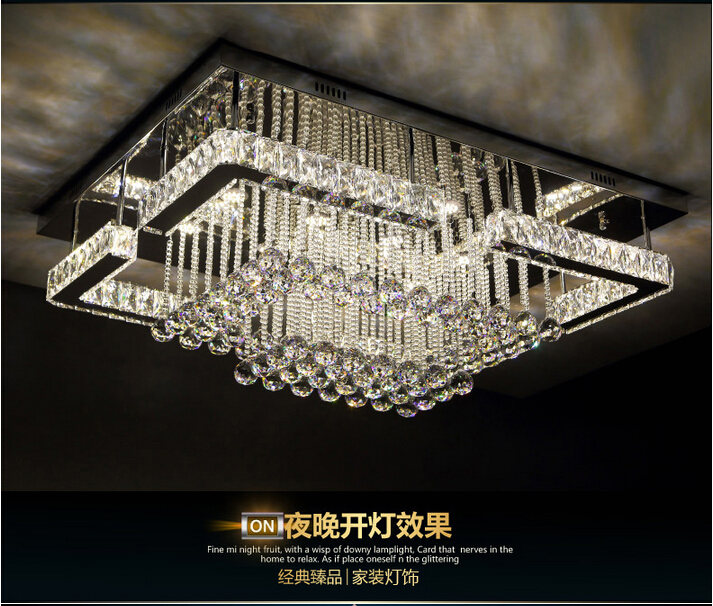 newly contemporary led ceiling light fixture led k9 crystal ceiling light lighting guaranteed + l900mm w700mm