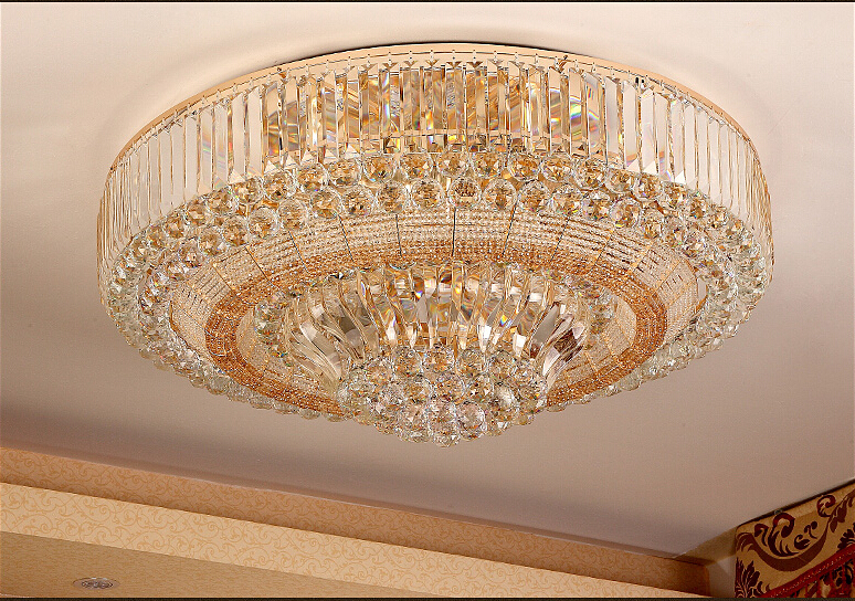 newly crystal ceiling light modern crystal ceiling lamp d800mm led lustres light crystal lighting fixture 110v/220v