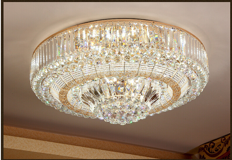 newly crystal ceiling light modern crystal ceiling lamp d800mm led lustres light crystal lighting fixture 110v/220v