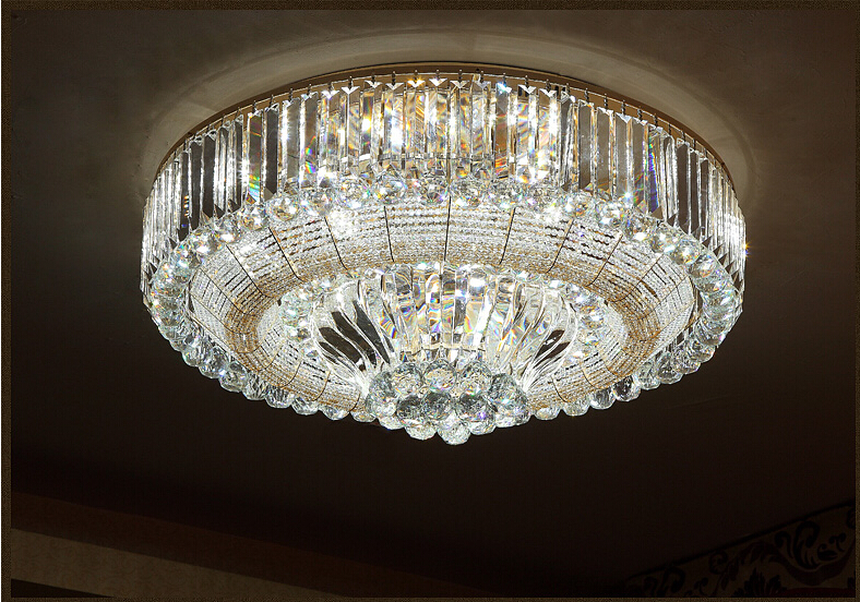 newly crystal ceiling light modern crystal ceiling lamp d800mm led lustres light crystal lighting fixture 110v/220v