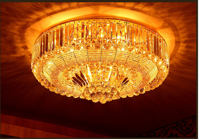 newly crystal ceiling light modern crystal ceiling lamp d800mm led lustres light crystal lighting fixture 110v/220v