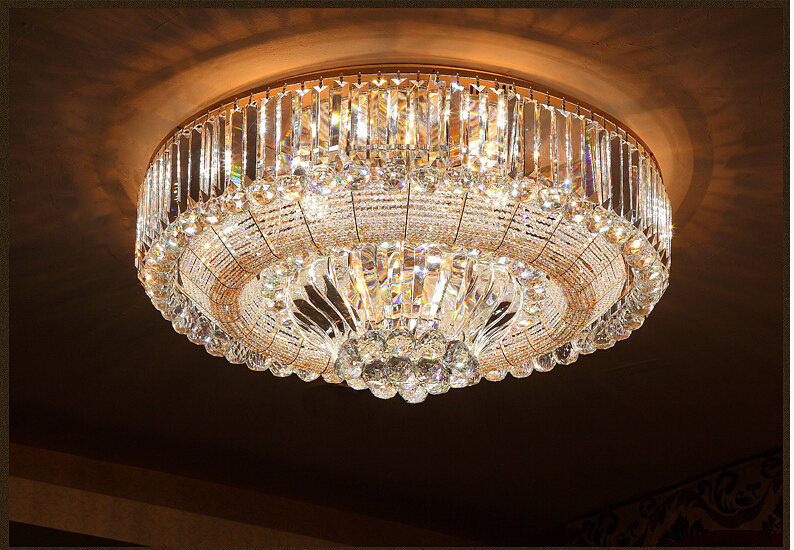 newly crystal ceiling light modern crystal ceiling lamp d800mm led lustres light crystal lighting fixture 110v/220v