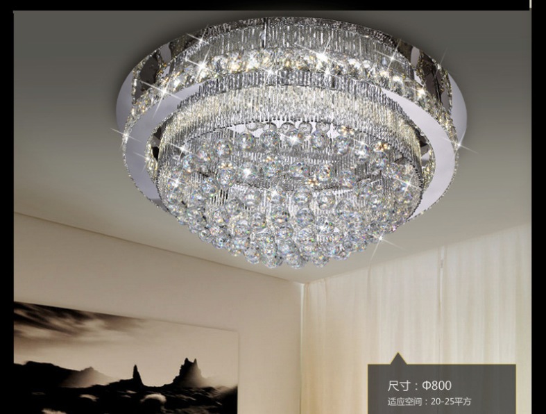 newly crystal led ceiling lamp stainless steel ceiling light 110-240v modern led lamp guaranteed