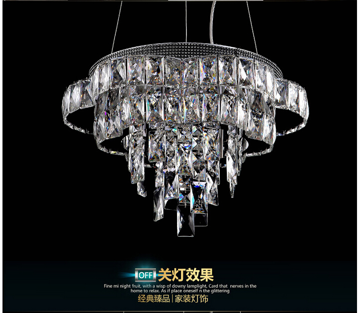 newly d450mm modern led crystal ceiling lamp art deco led crystal pendant light fixtures guaranteed + !