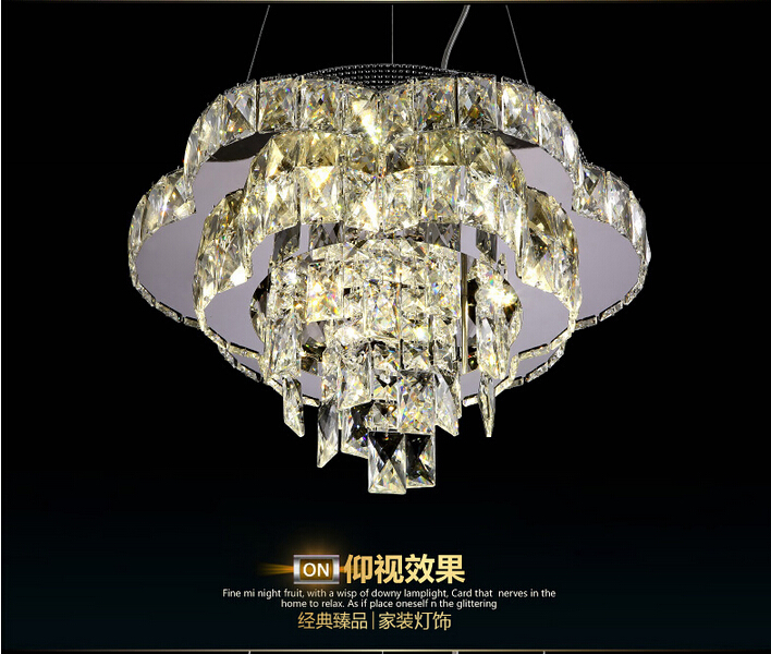 newly d450mm modern led crystal ceiling lamp art deco led crystal pendant light fixtures guaranteed + !