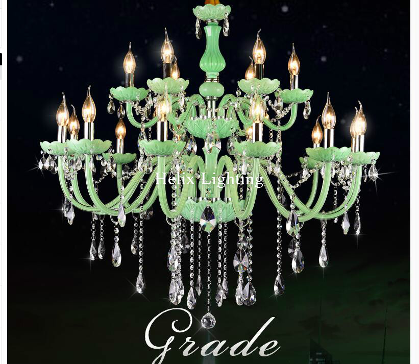 newly green k9 clear crystal chandelier lustre crystal chandelier optional lustres de cristal chandelier ac guaranteed