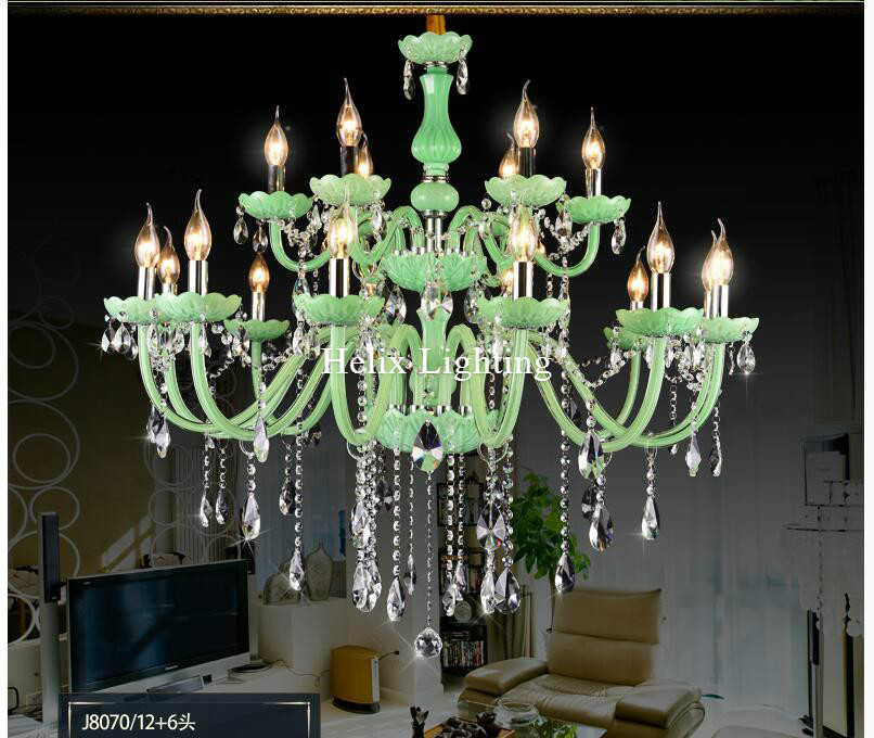 newly green k9 clear crystal chandelier lustre crystal chandelier optional lustres de cristal chandelier ac guaranteed