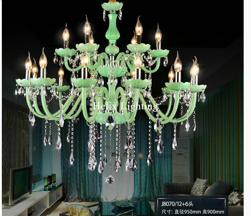 newly green k9 clear crystal chandelier lustre crystal chandelier optional lustres de cristal chandelier ac guaranteed