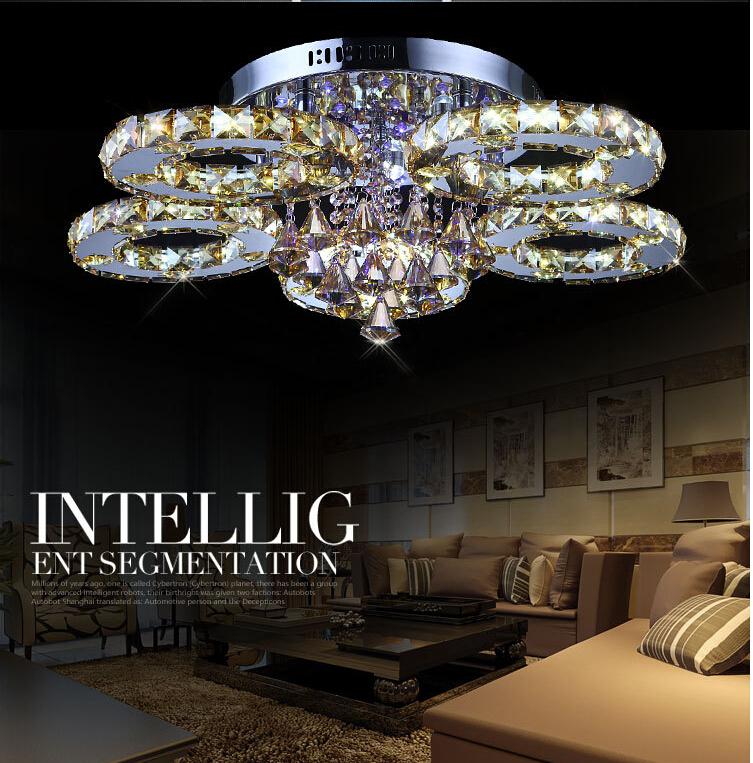 newly led crystal ceiling lights for living room luminaria teto cristal ceiling lamps for home decoration