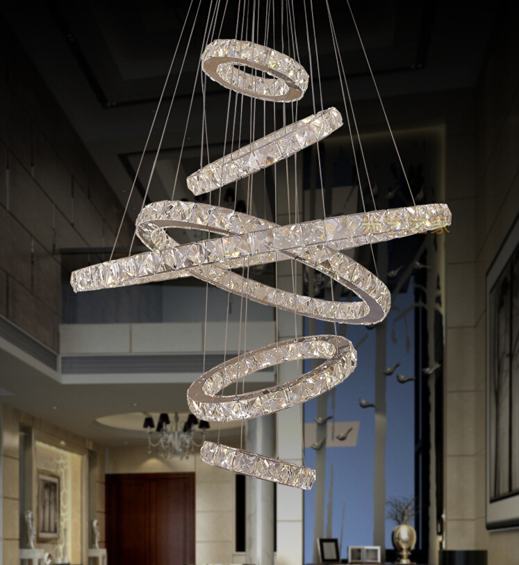 newly led crystal diamond lighting pendants round shape modern lamp crystal pendant light fixture for el hallway